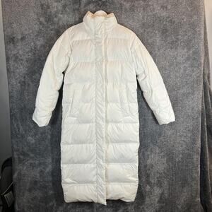 Lululemon Down Puffer Coat Womens 0 White Goose Fill Long Winter Parka Jacket